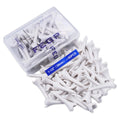 1 1/2 Plastic Golf Tees -Pack of 50 Count Bulk 4 Prongs Short Tees for Irons Par Threes Hybrids and Driving Range White Durable Plastic Performance Series Low Resistance Golf Tee