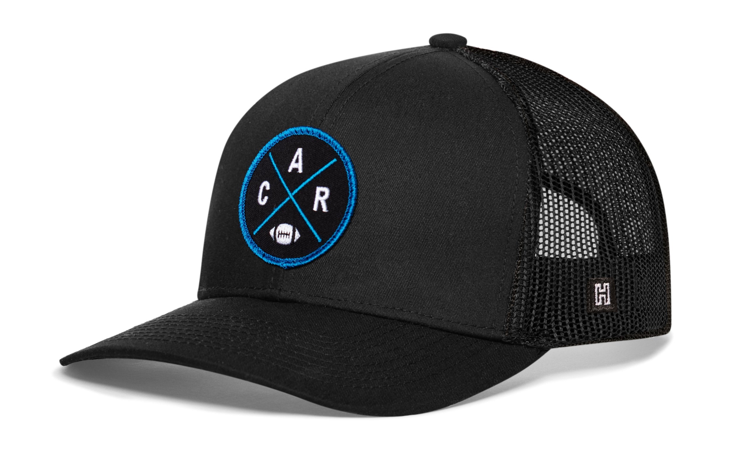 Carolina Trucker Hat  |  Black CAR X Football Snapback