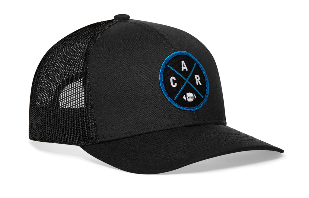 Carolina Trucker Hat  |  Black CAR X Football Snapback