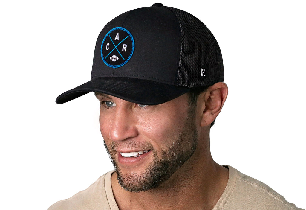 Carolina Trucker Hat  |  Black CAR X Football Snapback