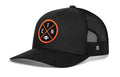 Cincinnati Trucker Hat  |  Black CIN X Football Snapback