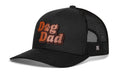 Dog Dad Trucker Hat Leather  |  Black Paw Snapback