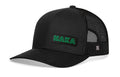 Haka Branded Trucker Hat  |  Black Rubber Patch Snapback