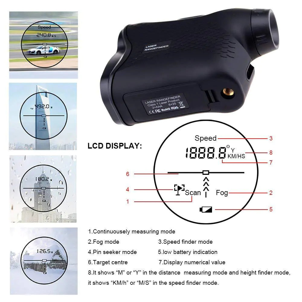 Portable Laser Rangefinder for Golf 600M