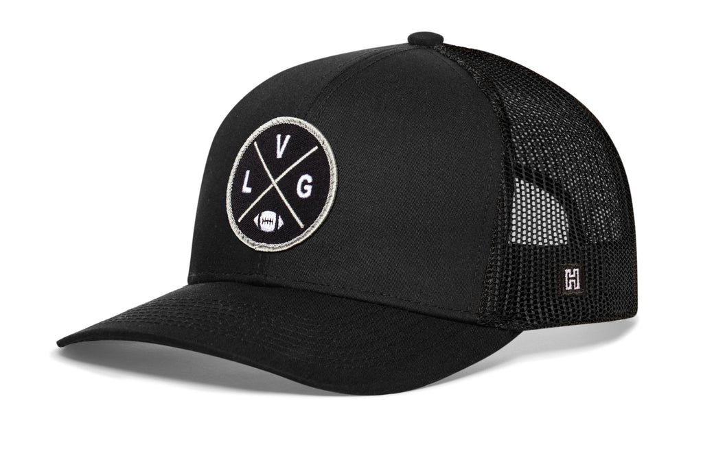 Las Vegas Trucker Hat  |  Black LVG X Football Snapback