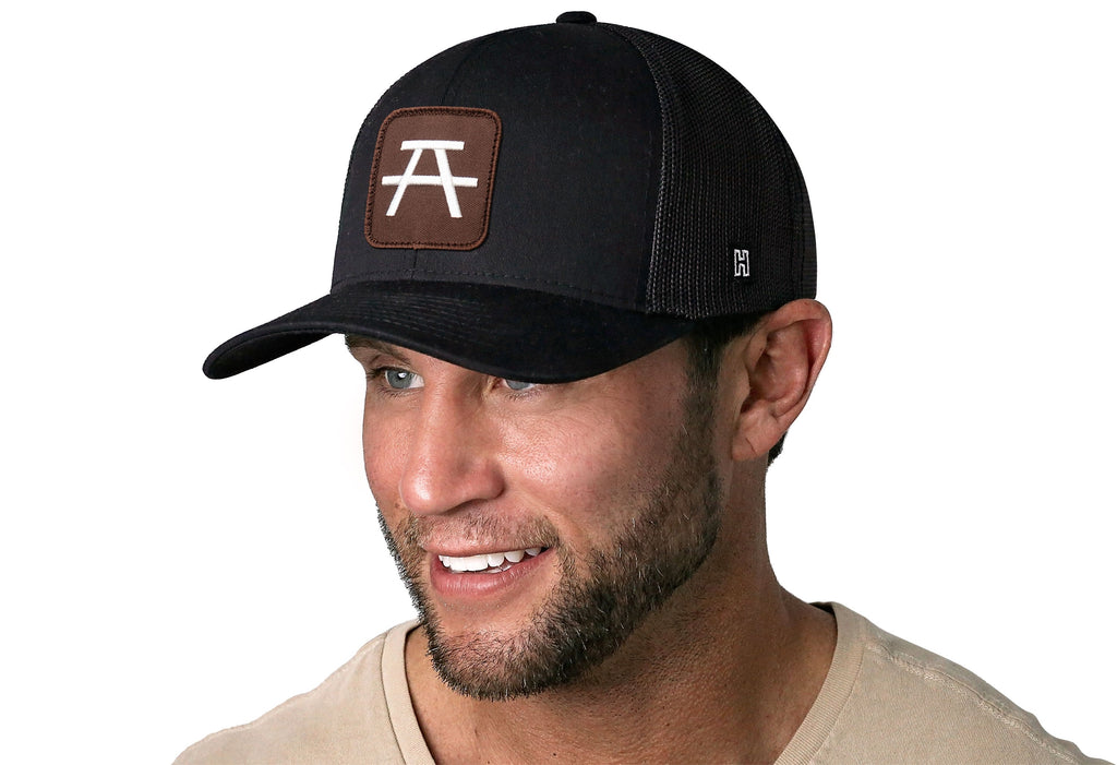 Picnic Area Trucker Hat  |  Black Campground Trail Signs Snapback