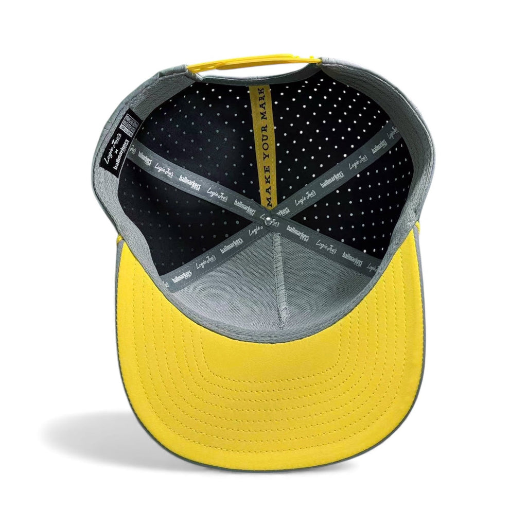 UFO Golf Hat | Snapback Cap | Built-in Magnetic Ball Marker Holder + Marker Included | Adjustable | Alien Gray