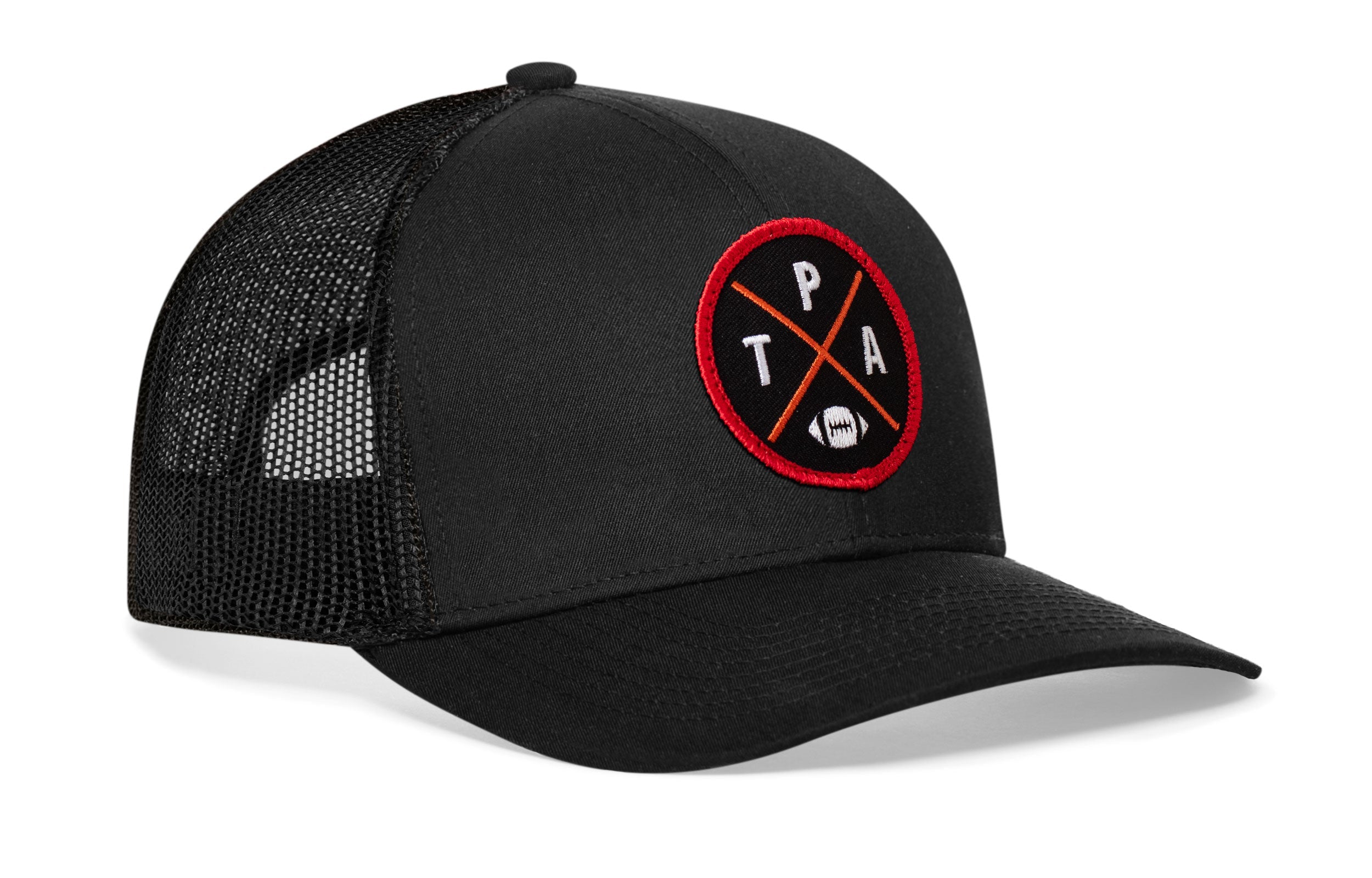 Tampa Bay Trucker Hat  |  Black TPA X Football Snapback