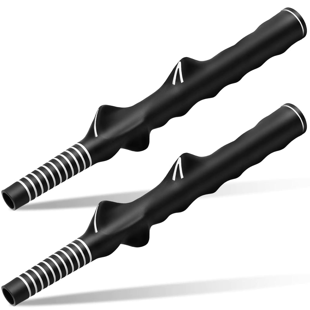 Arrowbash 2 Pcs Golf Training Grip Right Handed Golf Swing Training Grip Trainer Golf Grip Training Aid Golf Club Grip Trainer Golf Swing Trainer Accessories Black