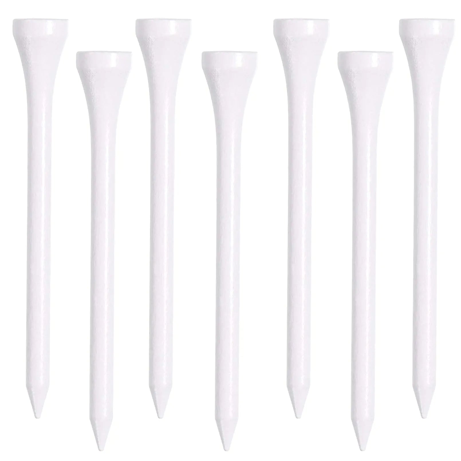 Sportstider Golf Tees 3 1/4Inch 77 CountProfessional Deluxe Wooden Golf Tee More Than 20 Colors Combination Natural Hard Wood Golf Tee (White)